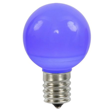 VICKERMAN 0.96 watt G50 Blue Ceramic LED Bulb with E17 Nickel Base 25 per Bag XLEDCG52-25